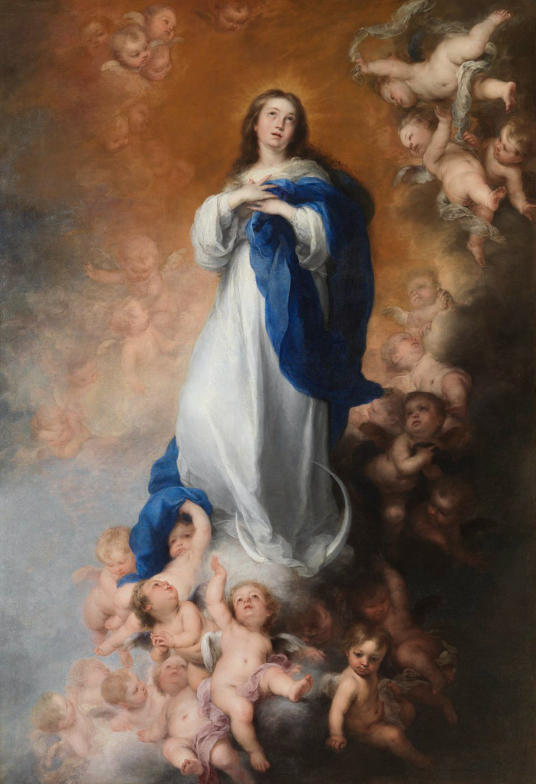 Bartolomé Esteban Murillo - Une représentation sereine et pure de Marie, soulignant son rôle unique dans la théologie catholique.