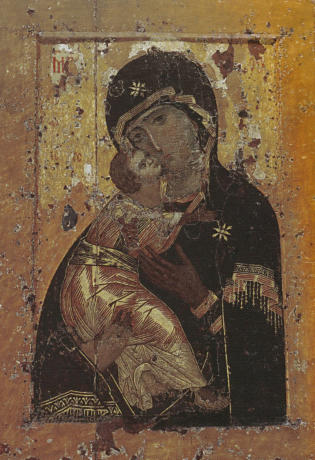 Cette icône, datant du début du XIIe siècle, est une représentation vénérée de la Vierge Marie en Russie, bien qu'elle soit d'origine byzantine.